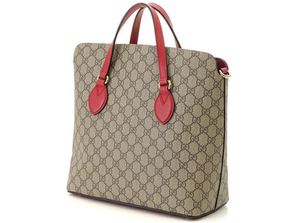 Gucci GG Supreme SS Brown Pink Shoulder Bag Brown Pink